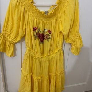 Yellow Embroidered Dress